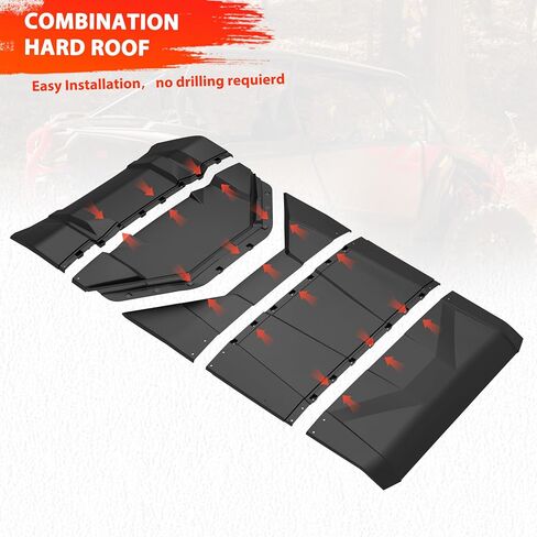 5PCS Combination Plastic Roof Top for Polaris RZR XP 4 1000 Ultimate/Sport/Premium 2024 2025 4 Doors Accessories, Replace #2884554 in Saudi Arabia