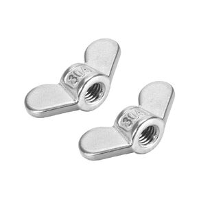 uxcell M10 Wing Nuts, Stainless Steel 304 Fasteners Parts Hurrican Screws Hand Twist Tighten Ear Butterfly Nut, 2pcs