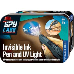 Thames & Kosmos Spy Labs Inc: Invisible Ink Pen and UV Light Exchange Top Secret Info Securely | Essential Tools and Tricks of The Trade from The Detective Gear Experts for Young Investigators