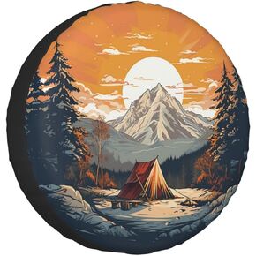 American Flag Eagle Spare Tire Cover Wheel Protectors for Decoration and Weather Protection for Trailers Rv SUV Truck Campervan Travel Trailer 14"