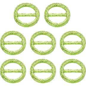 uxcell Plastic Tee Shirt Clips, Round Bling Resin Scarf Ring Buckle, Fashion Tie Circle Clip