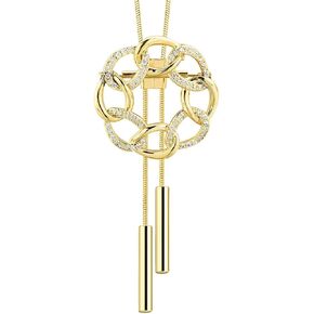 حظا سعيدا مصقول عقدة سلتيك جولة بروش قلادة قلادة حجر الراين دبابيس مجوهرات للنساء الفتيات هدية in Kuwait