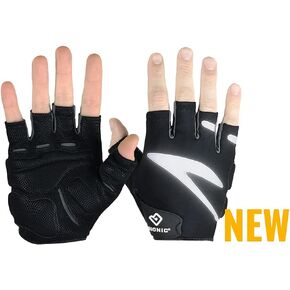 Men's Cycling Gloves Fingerless Black