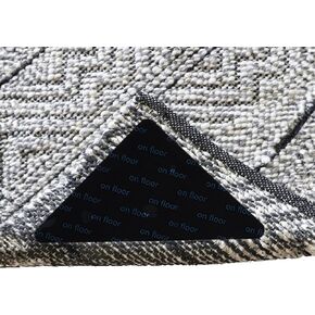 Dawhud Direct Corner Rug Grippers - 8 PCS Triangle 5.9" Lx4.7 W - Washable, Anti Curling, Slip Resistant - Carpet Grip - Ideal for Hardwood, Tile, and Laminate Floors - Carpet Stopper Underlay