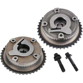 VVT Intake Exhaust Camshaft Sprocket Phaser, Compatible with Mini Cooper Countryman Paceman 1.6L 2007-2016, Engine Timing Camshaft Adjuster Gears with Bolts Replaces Part 11367545862 11367536085