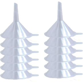 12 عبوة من قمع صغير مقاس 2.16 بوصة لملء الزجاجات الصغيرة وزجاجات المختبر والزيوت العطرية والعطور وفن الرمل وقمع بلاستيكي للمطبخ in Kuwait