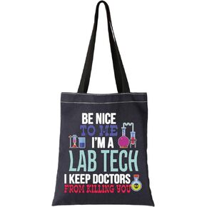 G2TUP Funny Lab Tech Laboratory Technician Week Gift Cosmetic Bag Medical Scientist Lab Technician Travel Organizers (Lab Tech)