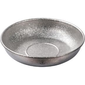 Titanium Camping Bowls, Titanium Plate Ultra Thick & Durable Tableware Single Wall Cookware Mess Kit with Carry Mesh Bag for Outdoor Backpacking Hiking - Crystallized (Bowl- 800ml)
