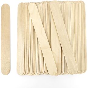 60 Pcs 8" Jumbo Popsicle Sticks for Crafts, Large Tongue Depressors Wood, Craft Sticks, Wax Stick, Stir Sticks, Wooden Sticks for Crafts, Wide Large Popsicle Sticks Bulk, Ice Cream Sticks