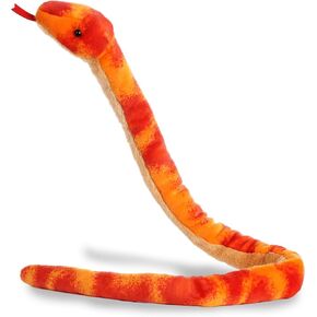 Aurora® Realistic Snake Corn Snake Stuffed Animal - Lifelike - Versatile Fun - Orange 50 Inches