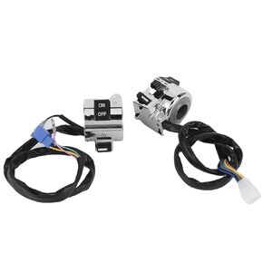1 Pair Universal Motorbike Indicator Switch, 25mm Motorcycle Handlebar Controls on Off Switch for Turn Signal Headlight Horn