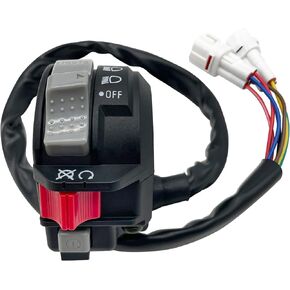 M MATI Left Handlebar Switch Control Engine Start Run Off Headlight Switch for Yamaha Grizzly 125 YFM125 Raptor 125/250 Wolverine YFM350F Warrior 350 YFM350X Bear Tracker 250 YFM250X 4KB-83973-21-00