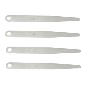 Feeler Gauge PZRT 2pcs 0.1mm and 2pcs 0.2mm Metric Thickness Feeler Gauge Gap Measuring Tool Metric Filler Thickness Gage Measurement Tool