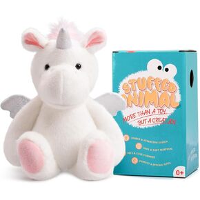 Cute Unicorn Stuffed Animals for Girls, Unicorn Plush with Wings, Funny Stuffed Unicorn Toy for Girls Birthday Valentine's Day Christmas Party Thanksgiving Day (12 inches, White)