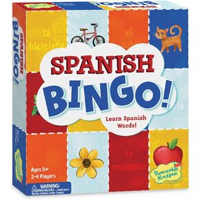 Peaceable Kingdom Spanish Bingo - Language-Learning Games for Kids - Includes a Pronunciation Guide