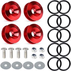 Bumper Quick Release, Quick Release Trunk Front Rear Bumper Fasteners, Stainless Steel Bolts Nuts Washers16 Piece,16 x O-Ring,Compatible for Universal Car Bumper (Blue)…