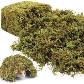 25QT Natural Hamster Moss Bedding Nesting-Soft Forest Moss Hamster Habitat Reptile Moss for Dwarf Syrian Hamsters, Mices, Gerbils, Reptiles, Small Pets (1.3LBS)