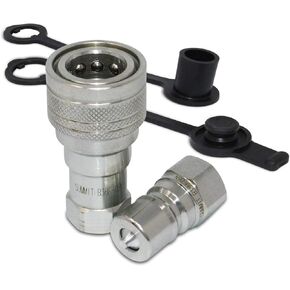 Summit Hydraulics 3/8" NPT ISO 7241-B Quick Disconnect Hydraulic Coupling/Coupler Set