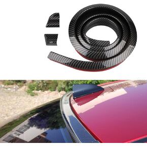 Spoilers for Cars, Car Trunk Spoiler Lip Kit, 4.9Ft Anti-Scratch Abrasion Auto Rear Wing Decor Strip, Universal Punch-Free Rubber Trunk Spoiler Lip, Car Exterior Accessories for Tailgate Roof Bumper