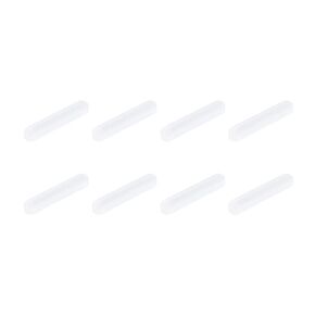 MECCANIXITY Magnetic Stirrer Mixer Stir Bar Rod 40mm(1.57") x8mm Cylinder Shape PTFE Coating Magnet White for Laboratory 12Pcs