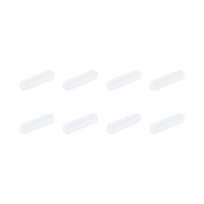 MECCANIXITY Magnetic Stirrer Mixer Stir Bar Rod 30mm(1.18") x8mm Cylinder Shape PTFE Coating Magnet White for Laboratory 16Pcs