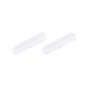 MECCANIXITY Magnetic Stirrer Mixer Stir Bar Rod 80mm(3.15") x10mm with Ring Shape PTFE Coating Magnet White for Laboratory 2Pcs