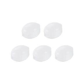 MECCANIXITY Magnetic Stirrer Mixer Stir Bar Rod 25mm(1") x9mm Olive Shape PTFE Coating Magnet White for Laboratory 5Pcs