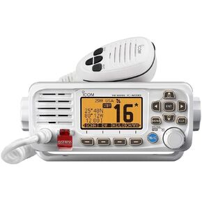 ICOM VHF W/GPS RCVR Ant Wht