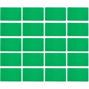 50Pcs Blank Metal Business Cards, Aluminium Alloy Color Name Cards, Metal Name Card for House Office(Green)