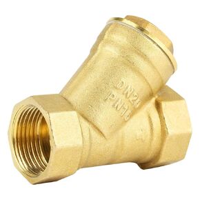 BSPP Female Thread 3/4" Y Shaped Strainer Filter Valve Connector Brass Strainer Replacement for Water Oil Separation