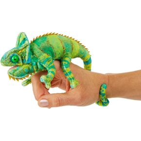 Folkmanis Mini Chameleon Finger Puppet,Green