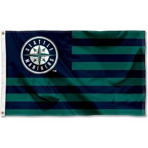 Seattle Baseball Stars and Stripes Nation 3x5 Flag