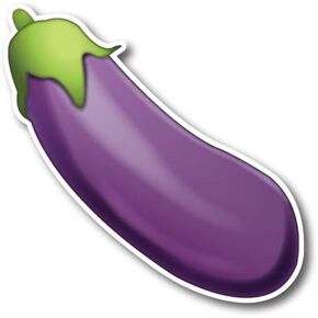 Magnet Me Up Eggplant Emoticon Magnet Decal, 6.5 Inch, Cute Self-Expression Decorative Magnet for Car, Truck, SUV, Or Any Other Magnetic Surface