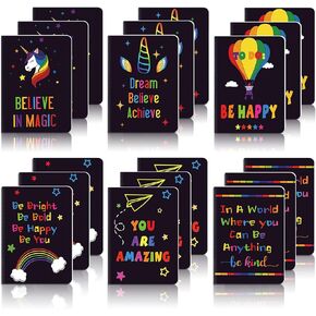 24 Pieces Inspirational Notepads Cute Mini Motivational Journal Notebook Small Pocket Lined Notebooks Positive Inspiring Notebook for Home and Office School Travel Supplies, 8 Styles, 3.2 x 5 Inches