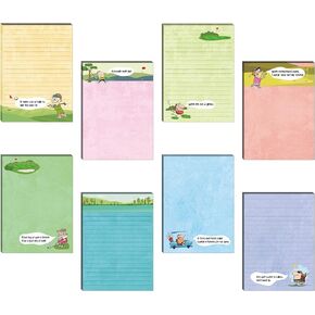 Eaasty 8 Pack Funny Notepads Funny Golf Notepads Golf Notebook Funny Golf Gifts Funny Assorted Golf Notepads for Office Supplies, 8 Styles, 30 Sheets/Pack