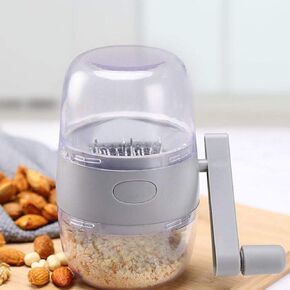 Nut Chopper Grinder, Manual Nut Grinder Multifunctional Dried Fruit Crusher Peanut Masher Nut Chopper Peanut Grinding Device for All Nuts Walnut Pecan Gray