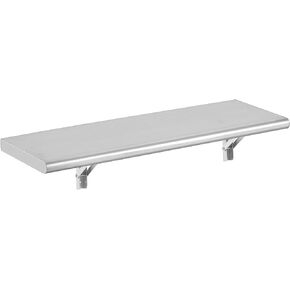 Concession Shelf 36"L x 12"W，22 gauge ASTM 304 Stainless Steel Folding Serving Food Shelf ，Wall Mount Shelving , Stainless Steel Shelf For Food Truck, grill area,BBQ working table, Restaurant .NSF