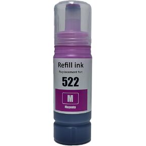 522 Refill Ink Bottle Replacement for 522 Ink Bottles High Yield Magenta Ink Compatible for ET-2803 ET-4800 ET-2800 ET-2720 ET-2760 ET-2800 ET-4700 1Pack (Not Sublimation Ink)