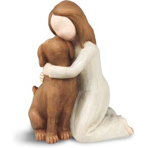 Dog Angel Figurines, Angel Dog Friendship Memorials for Dog Lovers, Black
