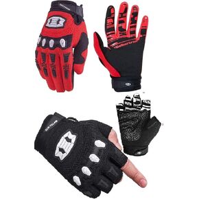 Seibertron Dirtpaw Adult Red M and Dirtclaw Adult Black M Gloves