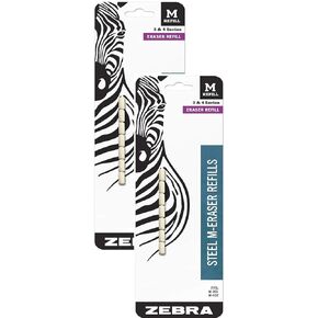 Zebra Pen Steel M Mechanical Pencil Eraser Refills, 2 Packs of 7