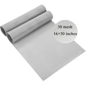 40 Mesh Professional Woven Wire Mesh, 2Pcs Stainless Steel Wire Mesh 16x50'' for Vent Cover, Metal Mesh Not Easy to Rust for DIY Project, Floor, Wall, Hole, Garden in Saudi Arabia
