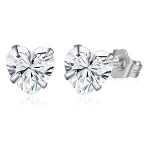 Double Heart Dangle Earrings for Women, WGXIA Cat's Eye Stone Crystal Studs Hypoallergenic Jewelry Gifts for Birthday Anniversary Graduation Gifts