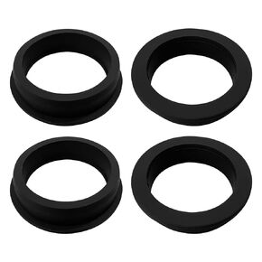 2-1/2" Drill Hole, 2-1/16" ID Silicone Rubber Grommets for Wiring, Large Grommets Black Seal Hose Gasket for Tubes Wires Cables, Hole Plugs, Hydroponic Irrigation Systems, 4 Pack