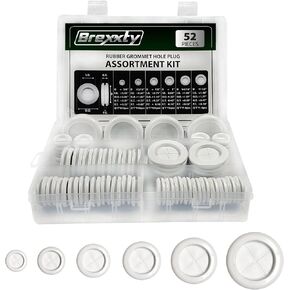 180 Pcs Rubber Grommets Kit in 8 Sizes – Drill Hole 1/4",5/16",3/8",7/16",1/2",5/8",7/8" & 1" – Rubber Wire Grommets for Automotives and Wires Protection in Kuwait