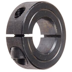 1C-075 Black Oxide Plated Mild Steel Clamping Collar, 3/4" Bore, 1-1/2" Outside Diameter, 1/2" Width, 1/4"-28 x 5/8" Clamp Screw (Pack of 2)