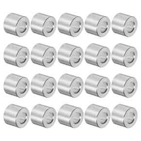 uxcell 20pcs Aluminum Spacer 5mm Bore 10mm OD, 8mm Length Screw Standoff Bushing Plain Finish Round Spacer for M5 Screws Bolts and Rods