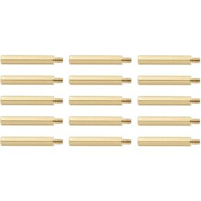M3 × 30 مم، 6 مم ذكر إلى أنثى خيط نحاسي سداسي فاصل مسامير PCB حزمة من 25 عمود، ذهبي in Kuwait