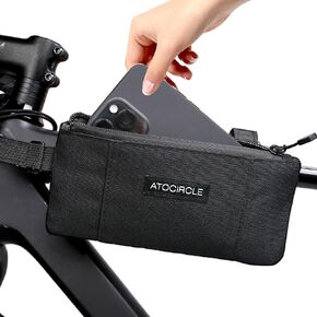 Top Tube Bike Bag, Water-Resistant Front Frame Bag for Bicycles, Bike Accessories Pouch Bag Suitable for all kinds of iPhones, Galaxy