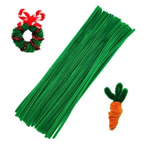 100 Pieces Light Purple Pipe Cleaner Craft Set,Thick Fuzzy Chenille Stem Pipe Cleaners for DIY Craft Projects and Decorations